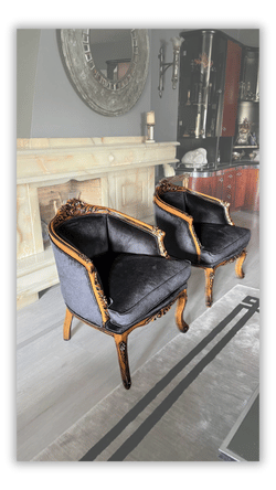 atolyelerden gelenler dosemesi yenilenmis siyah ahsap berjer png